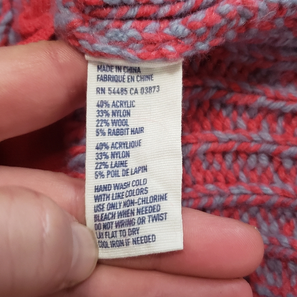 American Eagle Cardigan Medium Purple Pink Retro With Pockets - Picture 4 of 11